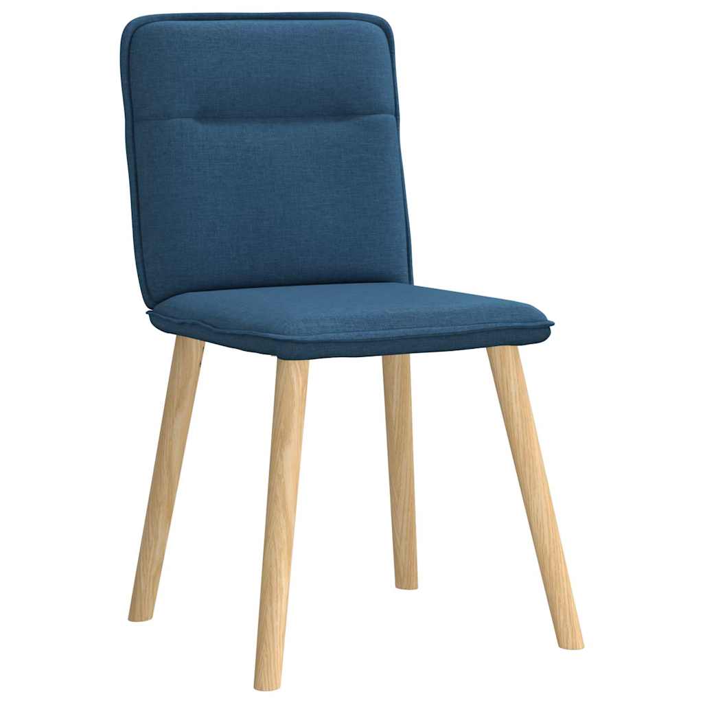 vidaXL Eetkamerstoelen 4 st stof blauw