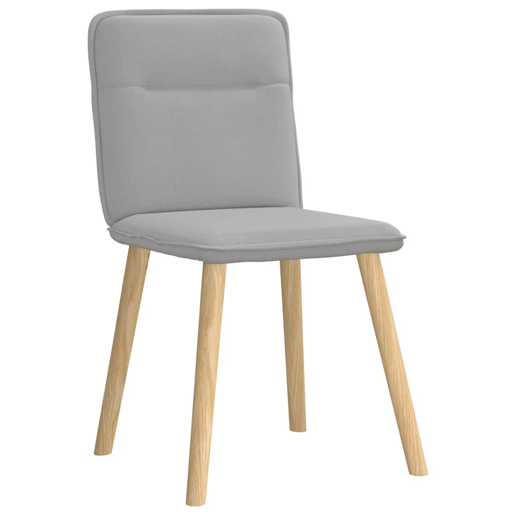 vidaXL Eetkamerstoelen 4 st stof wolk grijs