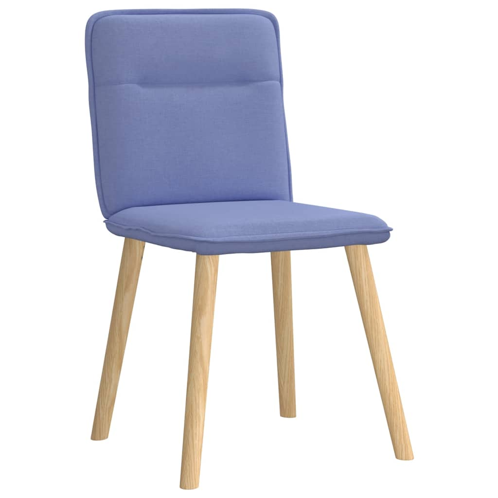 vidaXL Eetkamerstoelen 4 st stof jeansblauw