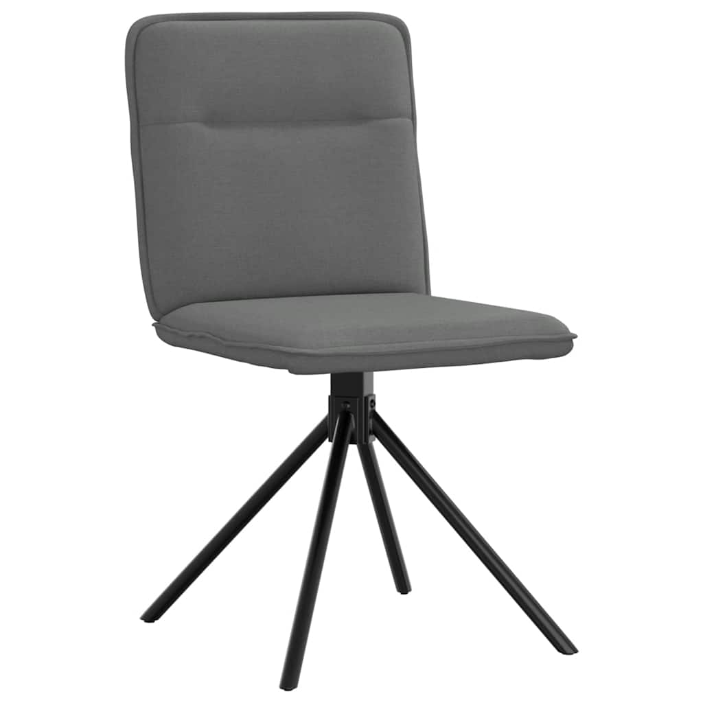 vidaXL Eetkamerstoelen 4 st stof donkergrijs