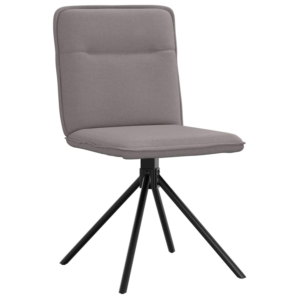 vidaXL Eetkamerstoelen 4 st draaibaar stof taupe