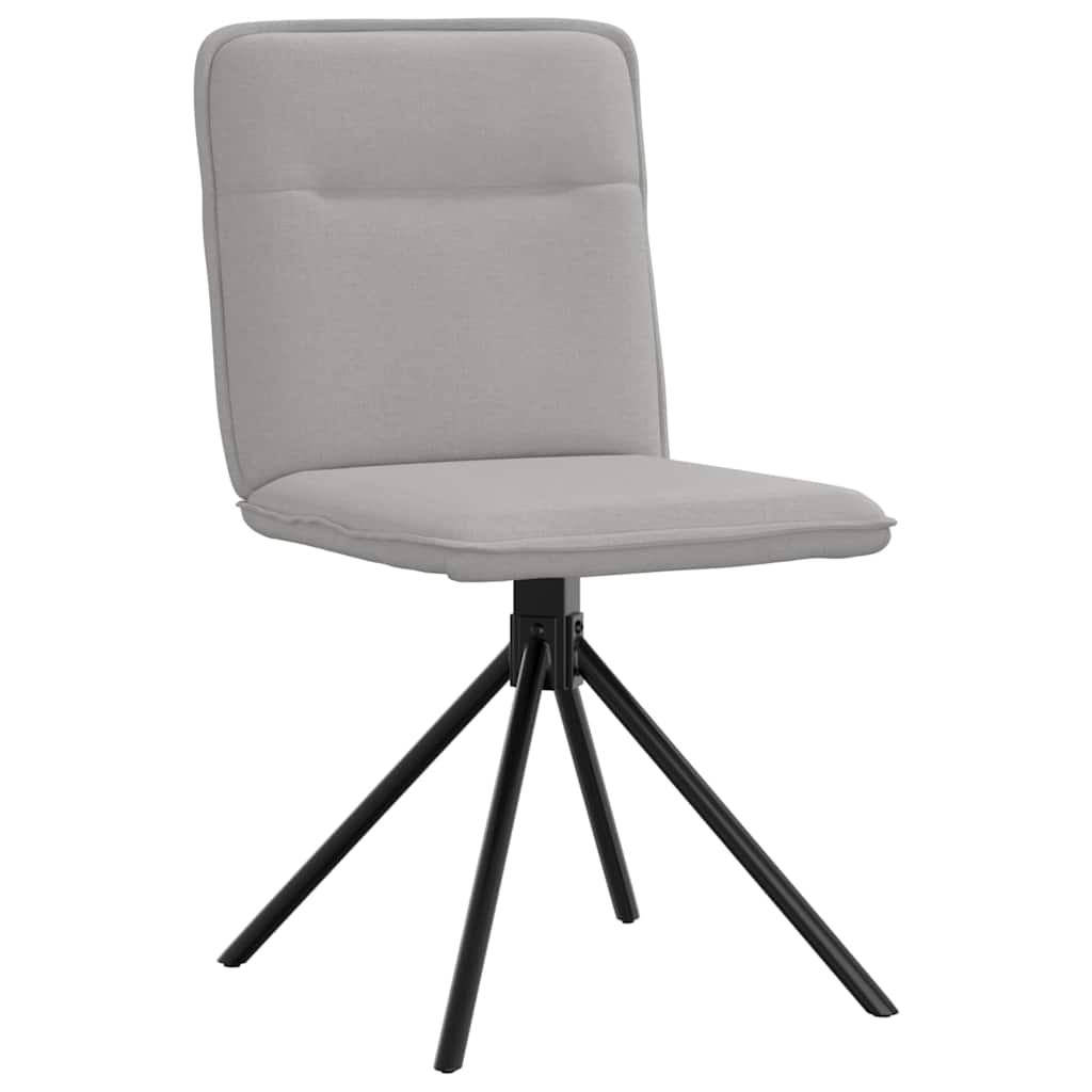 vidaXL Eetkamerstoelen 4 st stof wolk grijs