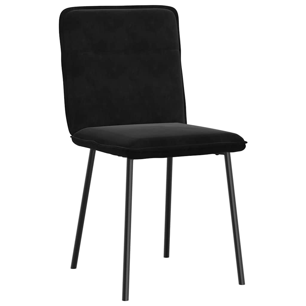 vidaXL Eetkamerstoelen 6 st fluweel zwart