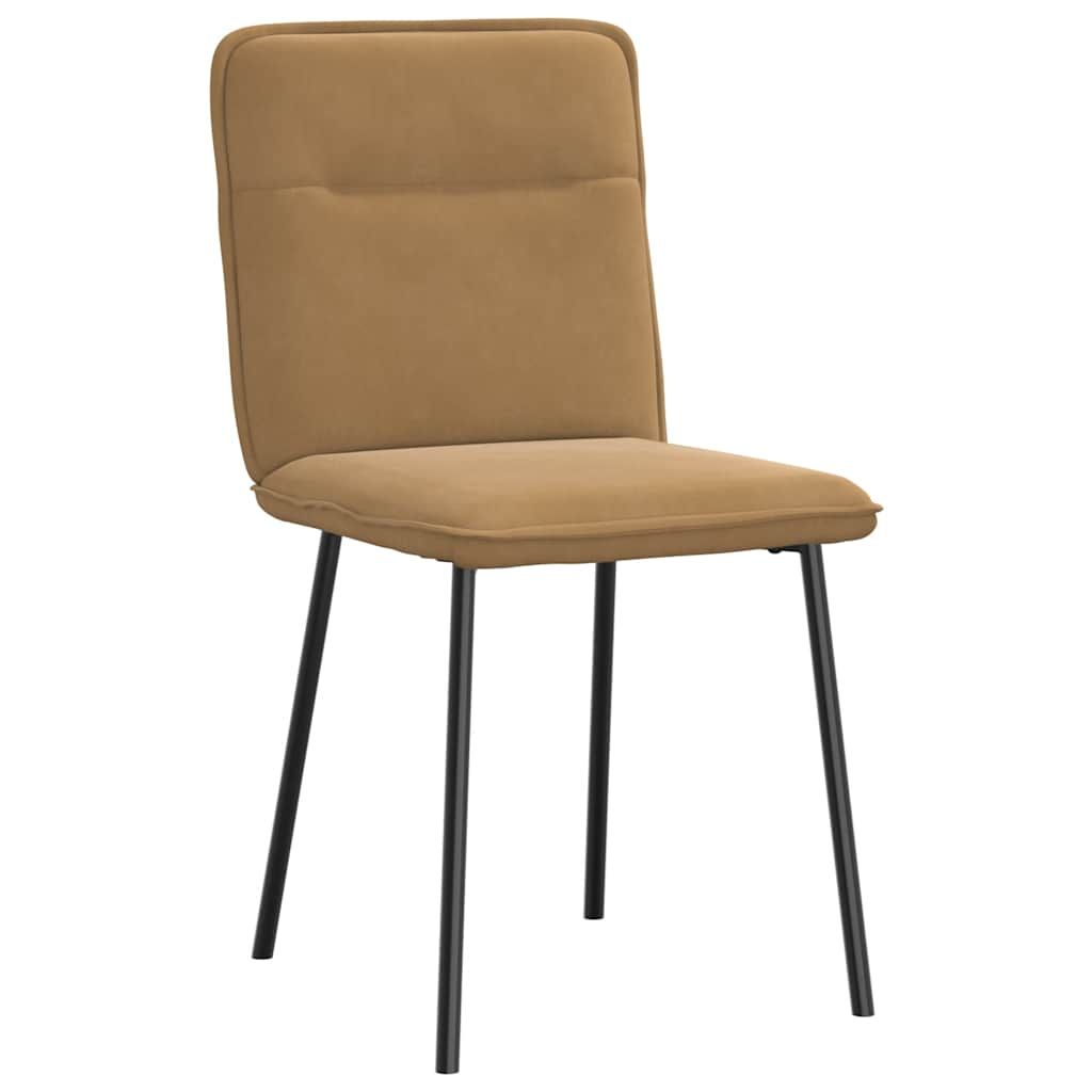 vidaXL Eetkamerstoelen 6 st fluweel bruin