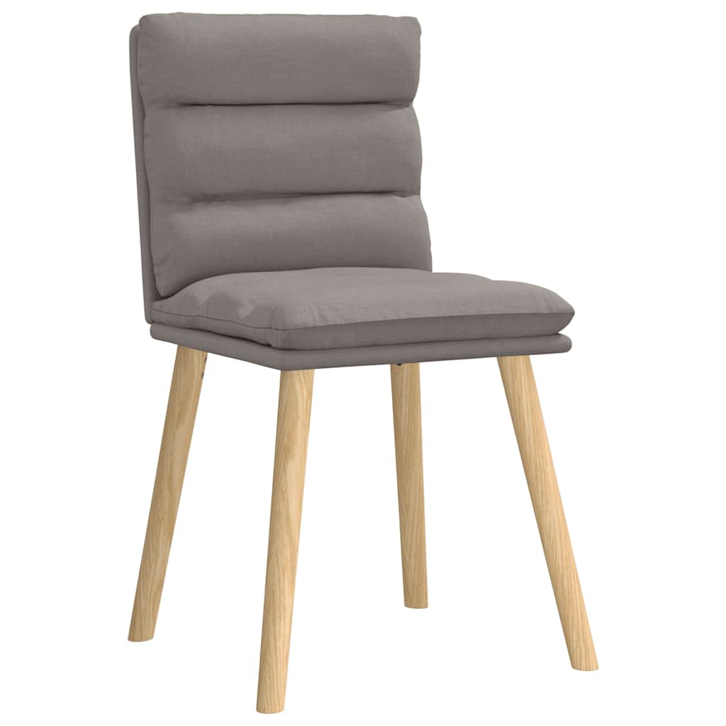 vidaXL Eetkamerstoelen 4 st draaibaar stof taupe