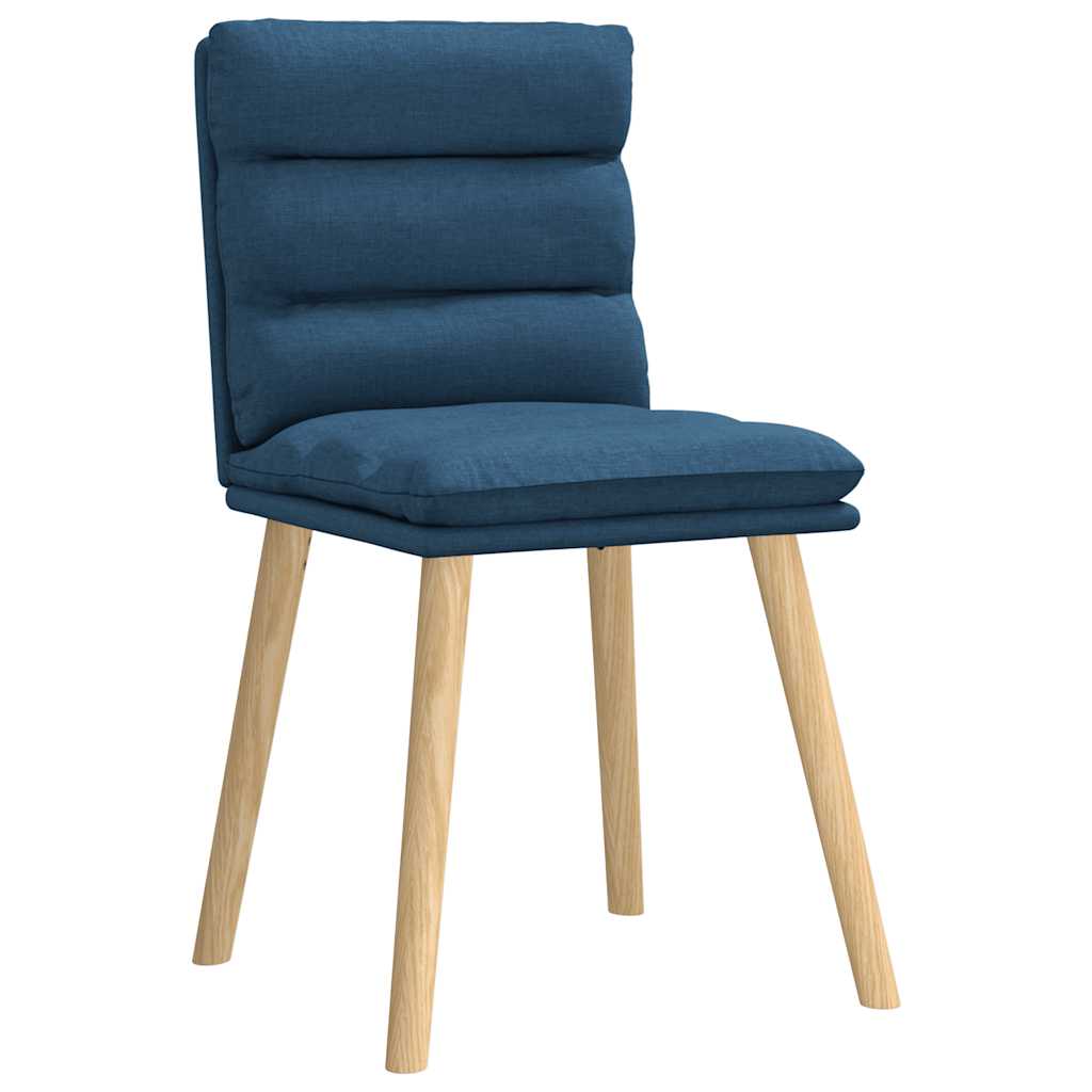 vidaXL Eetkamerstoelen 4 st stof blauw