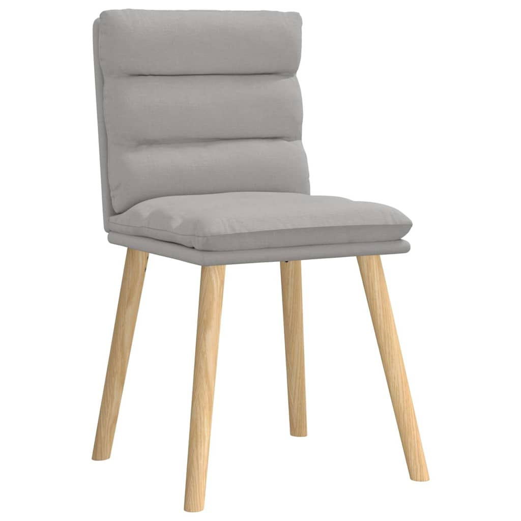 vidaXL Eetkamerstoelen 4 st stof wolk grijs