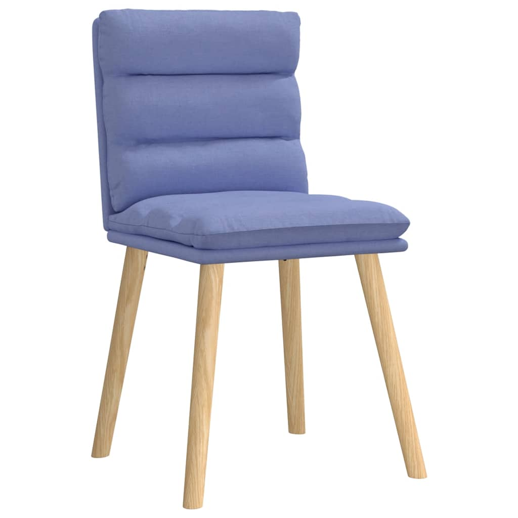 vidaXL Eetkamerstoelen 4 st stof jeansblauw