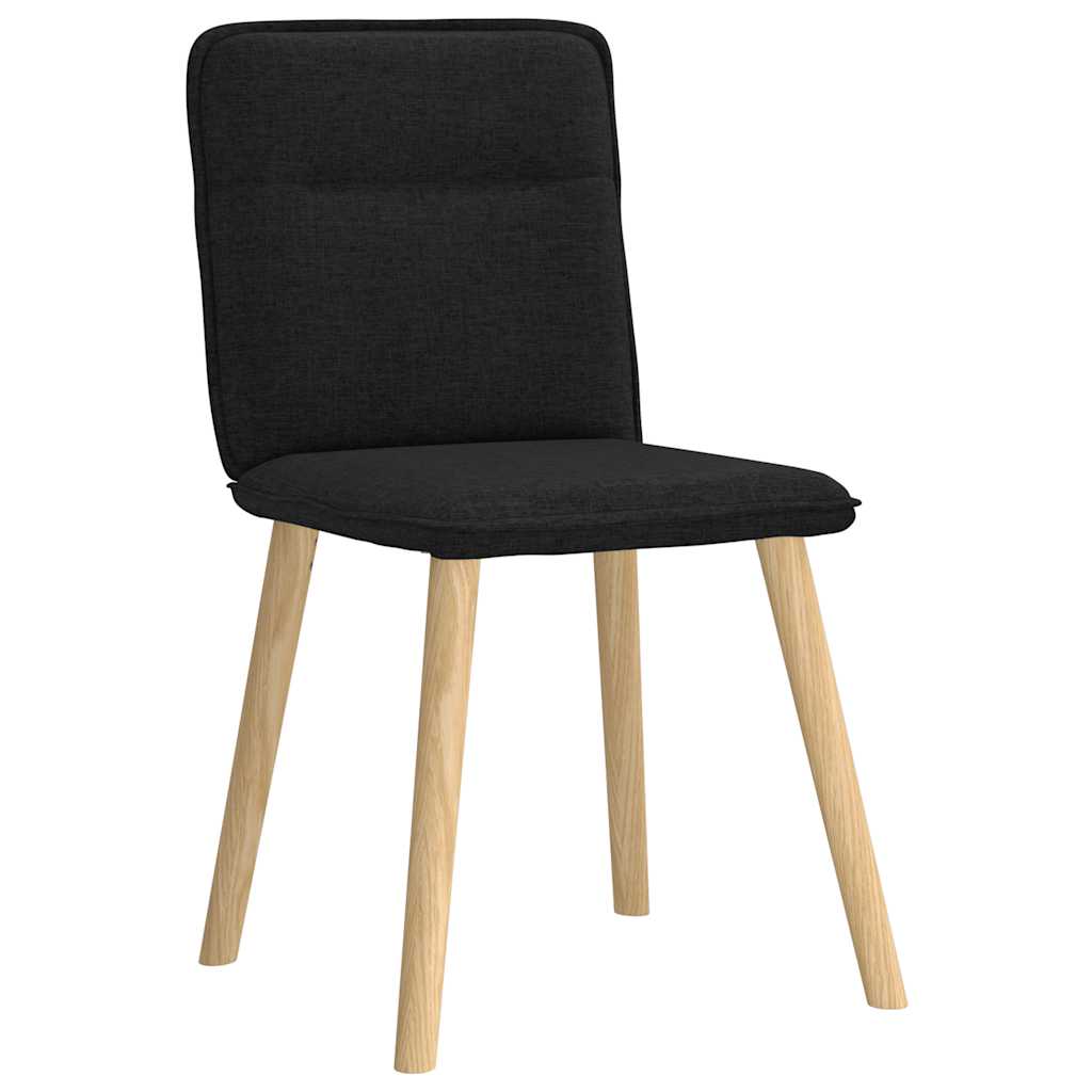 vidaXL Eetkamerstoelen 6 st stof zwart