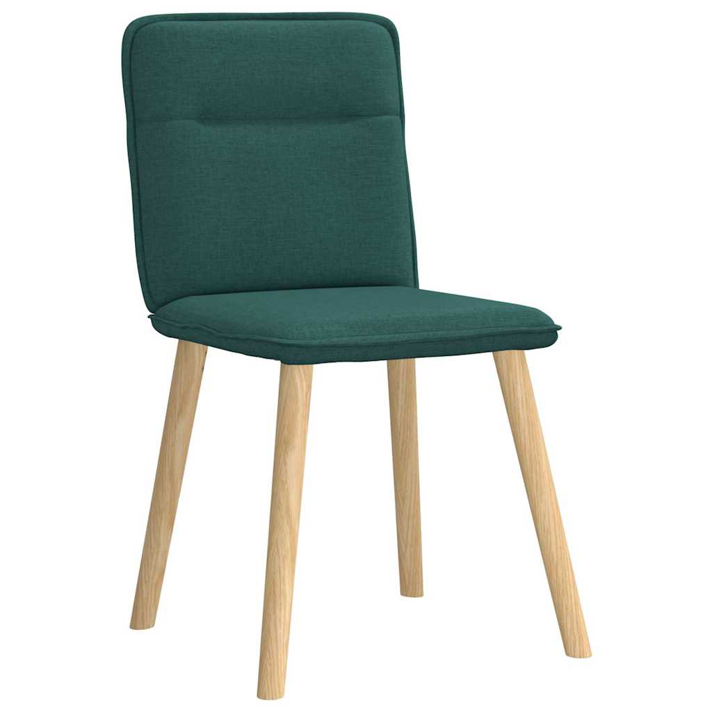 vidaXL Eetkamerstoelen 6 st stof donkergroen