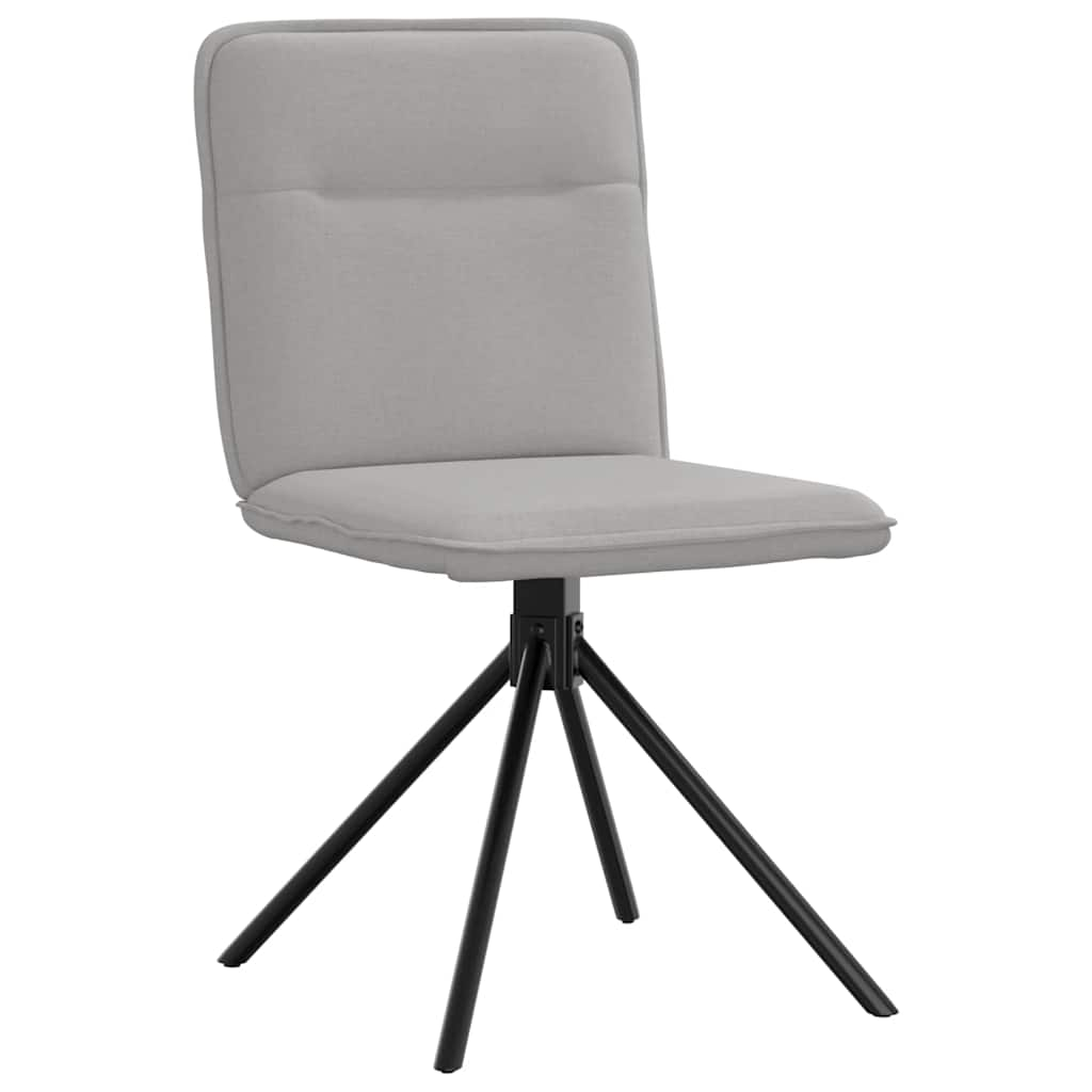 vidaXL Eetkamerstoelen 6 st stof wolk grijs