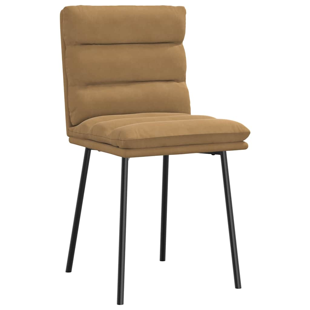 vidaXL Eetkamerstoelen 6 st fluweel bruin