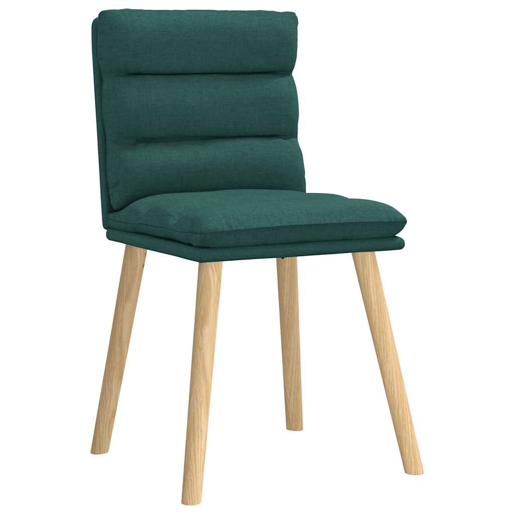 vidaXL Eetkamerstoelen 6 st stof donkergroen