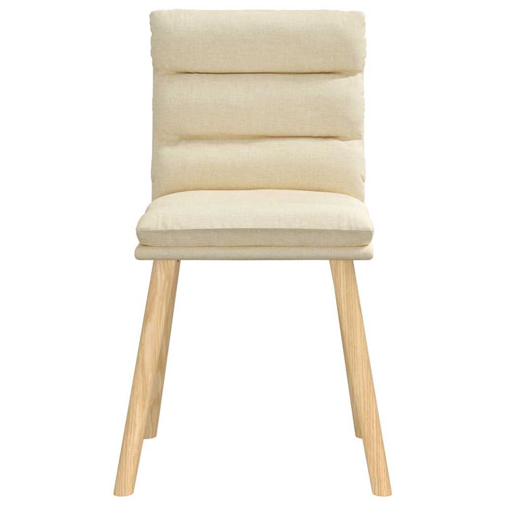 vidaXL Eetkamerstoelen 6 st stof crèmekleurig