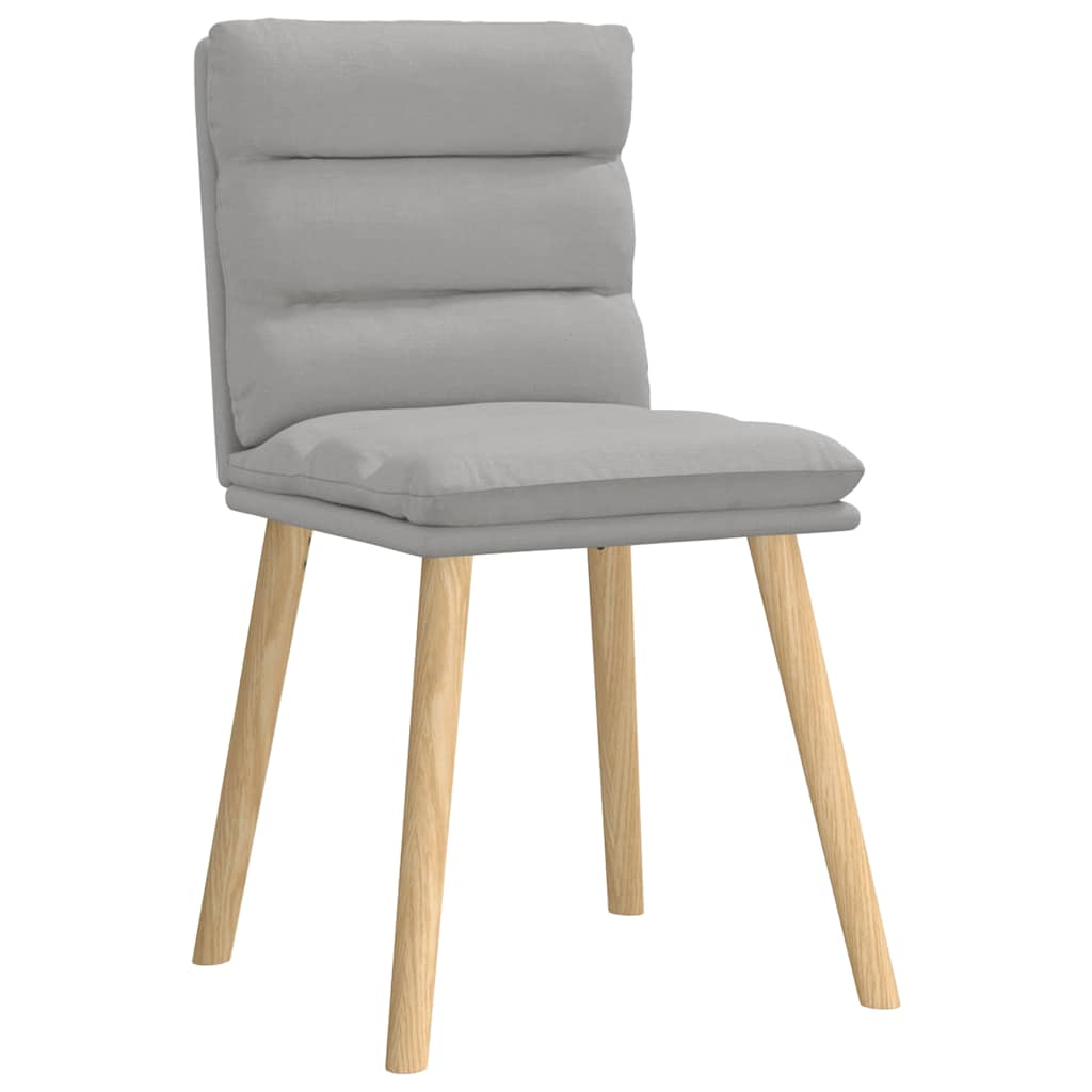 vidaXL Eetkamerstoelen 6 st stof wolk grijs