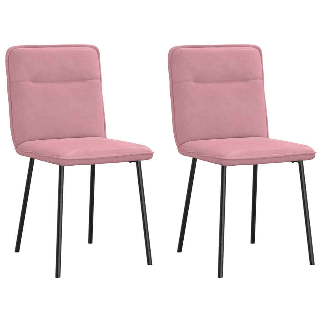 VidaXL Eetkamerstoelen 2 st fluweel roze