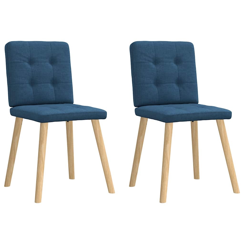 VidaXL Eetkamerstoelen 2 st stof blauw