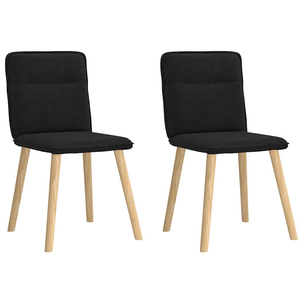 VidaXL Eetkamerstoelen 2 st stof zwart