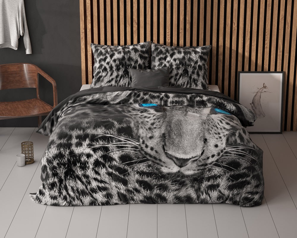 RoyalTextile - Cheetah Dekbedovertrek Katoen - Grijs - 240 x 220