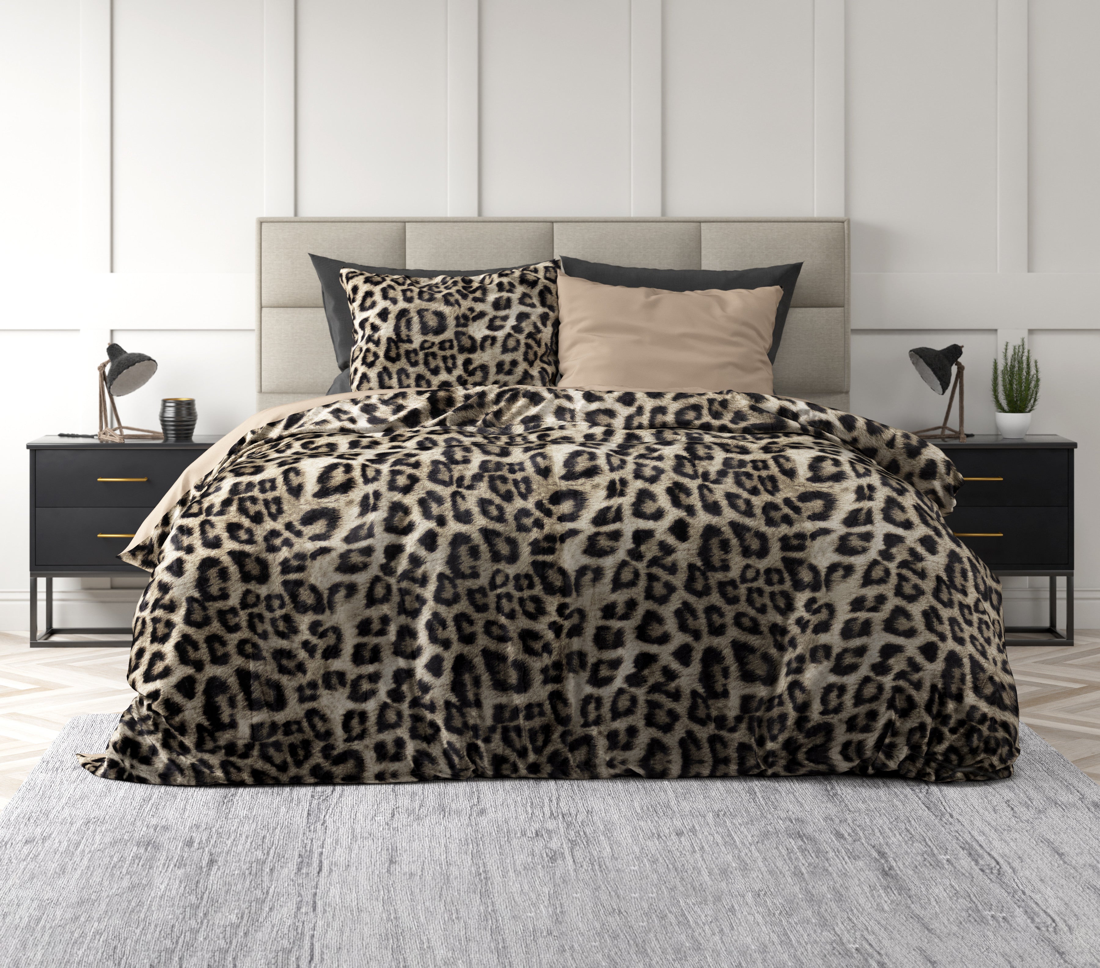 RoyalTextile - Velvet Tiger Dekbedovertrek - Bruin - 140 x 220