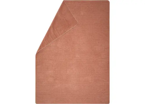 David Fussenegger SAVONA plaid faux uni Maat 150x200 terracotta