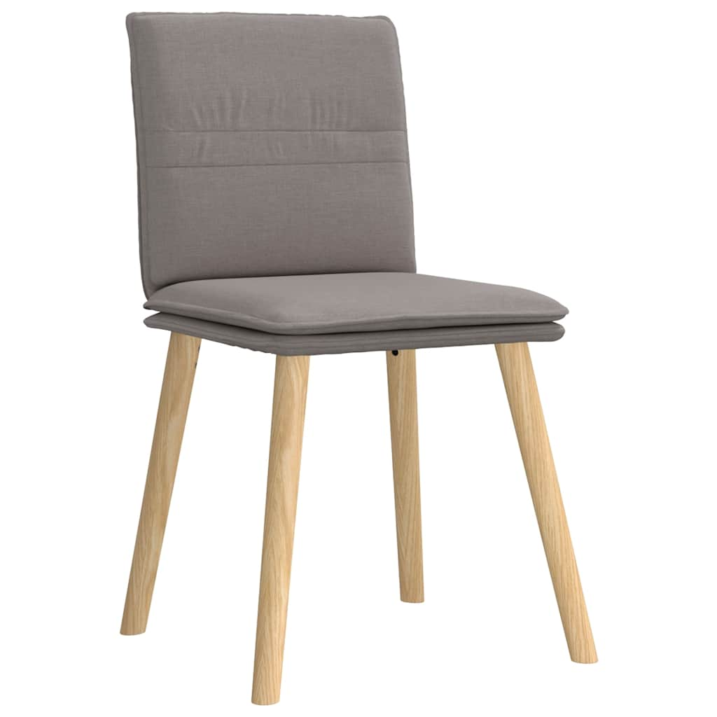 vidaXL Eetkamerstoelen 4 st draaibaar stof taupe