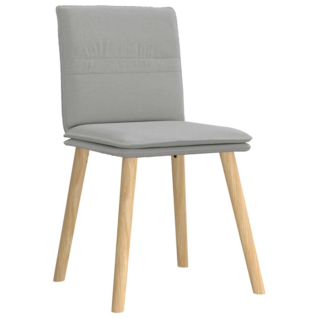 vidaXL Eetkamerstoelen 6 st stof wolk grijs