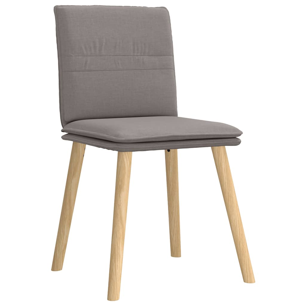 vidaXL Eetkamerstoelen 6 st stof taupe