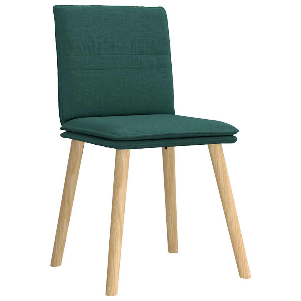 vidaXL Eetkamerstoelen 6 st stof donkergroen