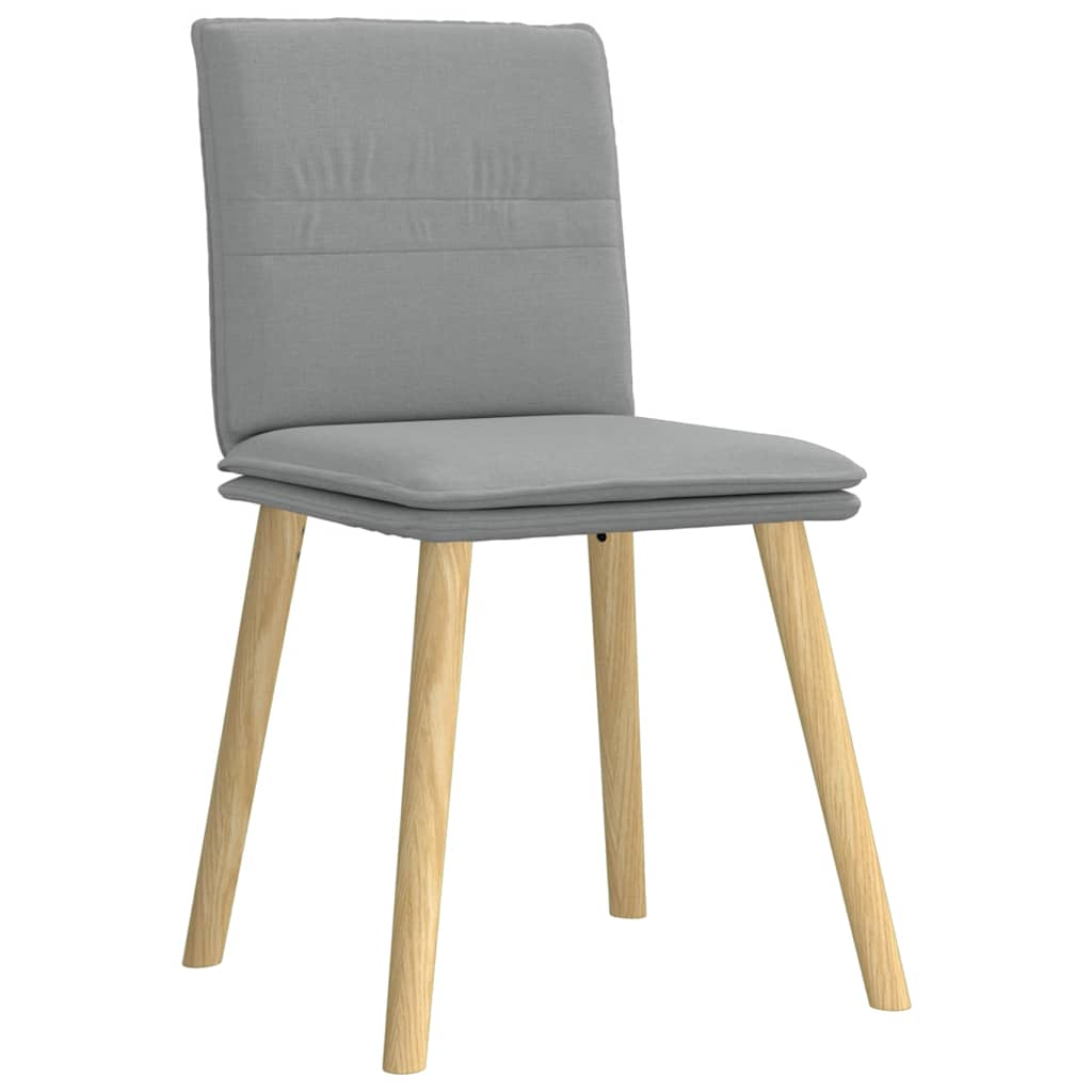 vidaXL Eetkamerstoelen 6 st stof lichtgrijs