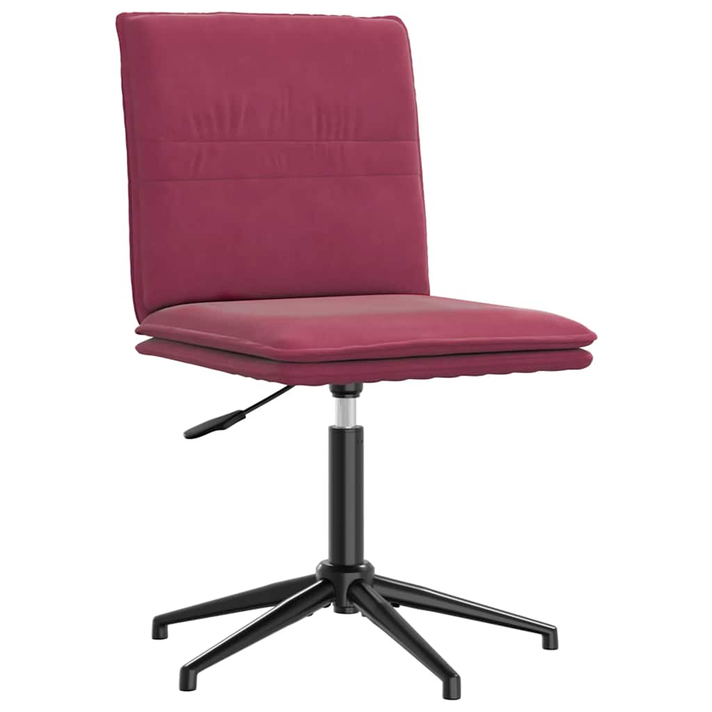 vidaXL Eetkamerstoelen 6 st fluweel wijnrood