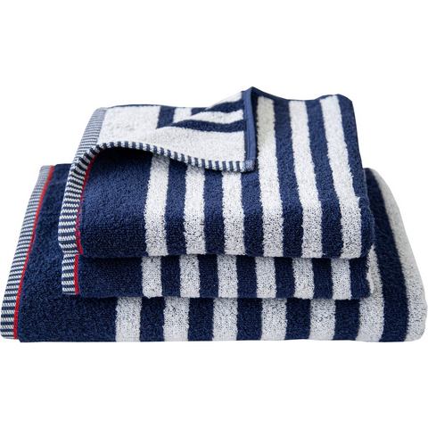 Dyckhoff Handdoekenset Maritim, Sea Stripe 2 handdoeken (50x100 cm), 1 douchehanddoek (70x140 cm)