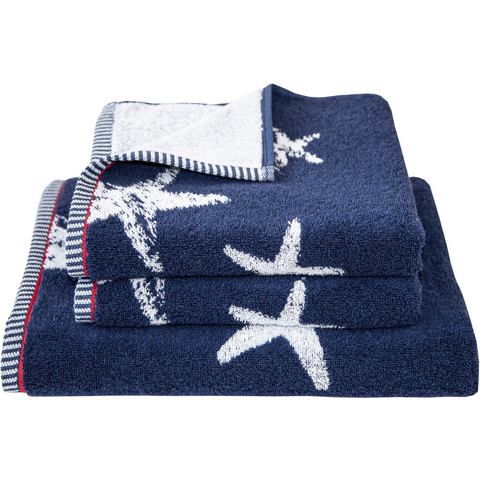 Dyckhoff Handdoekenset Maritim, Starfish 2 handdoeken (50x100 cm), 1 douchehanddoek (70x140 cm)