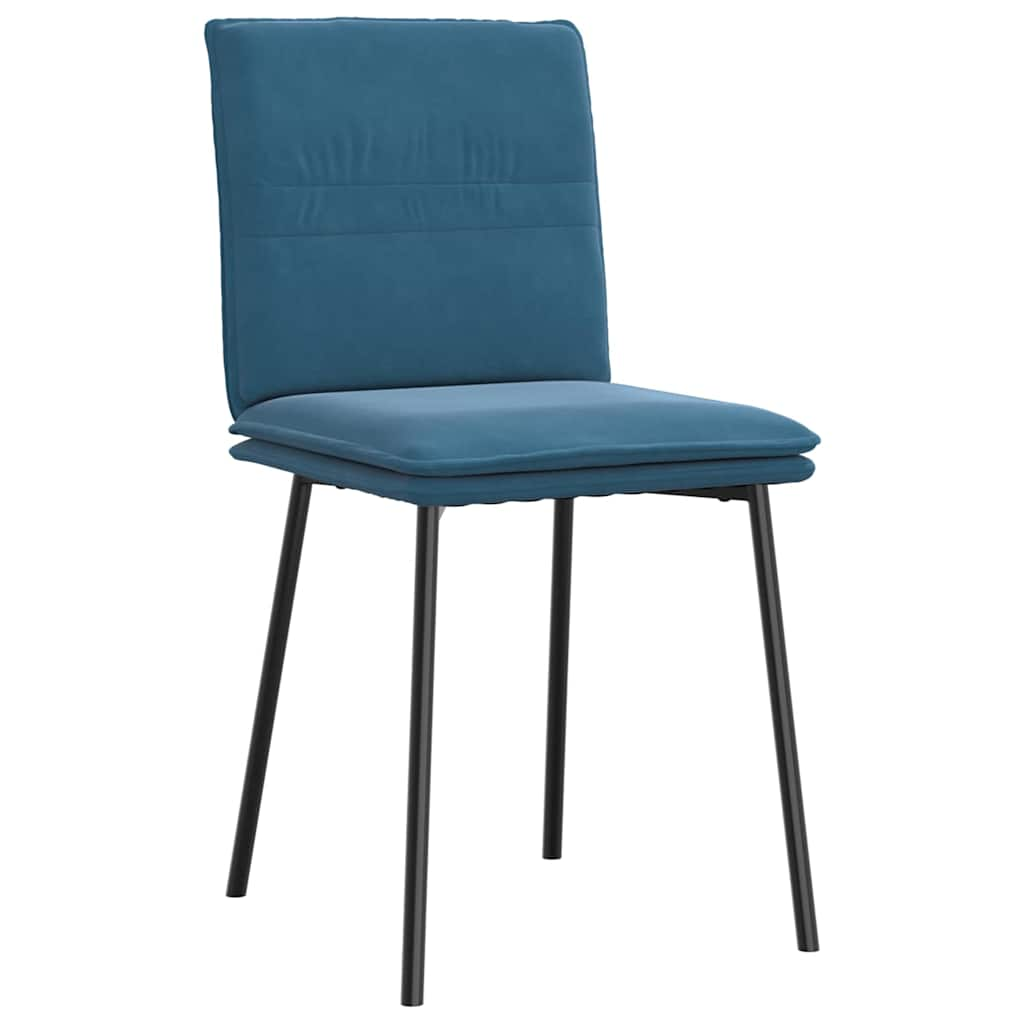 vidaXL Eetkamerstoelen 4 st fluweel blauw