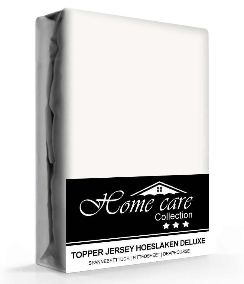 Home Care Homecare Jersey Topper Hoeslaken Creme-190/200 x 200/220 cm
