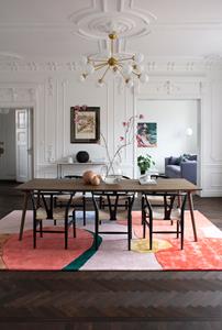 Layered  Vloerkleed Flower Field Patterned Wool Rug - 160x230 cm
