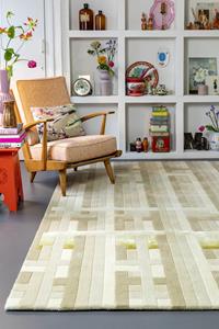 MOMO Rugs Designer Collection  MOMO Rugs Designer Marie-Gon Ministeck Lime Hint - 140x200 cm Vloerkleed