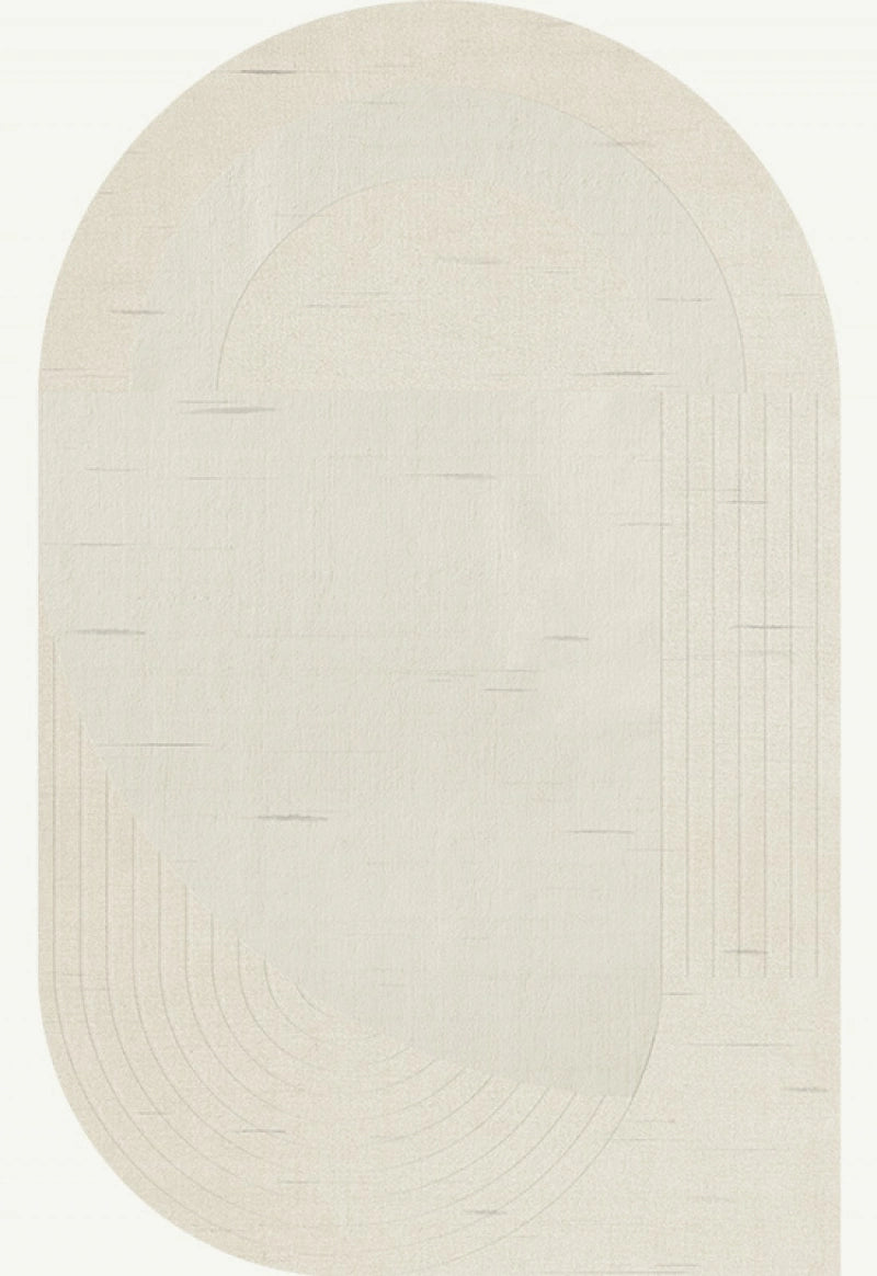 Layered  Vloerkleed Circular Wool Rug Bone White -