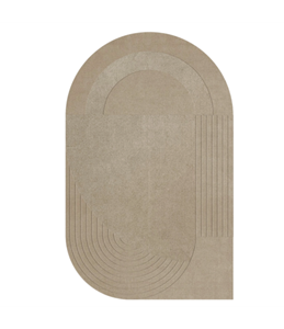 Layered  Vloerkleed Circular Wool Rug Sand - 180x270 cm