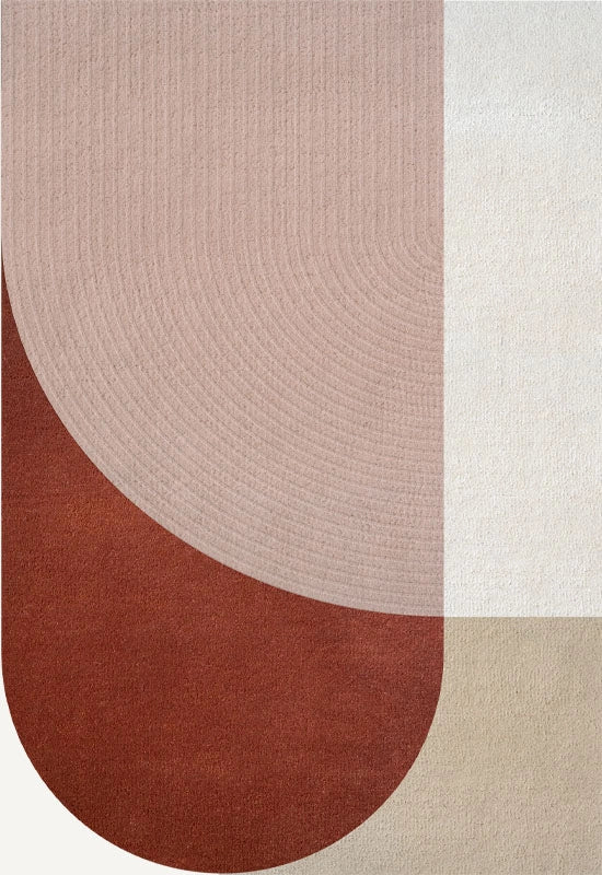 Layered  Vloerkleed Follow The Trace Pink Patterned Wool Rug - 170x270 cm