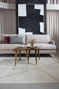 Layered  Vloerkleed Frost Patterned Wool Rug -