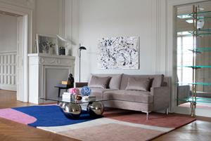 Layered  Vloerkleed Lake Patterned Wool Rug -