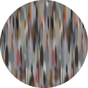 Moooi Carpets  Rond Vloerkleed Akira - Round Vermilion Low Pile -