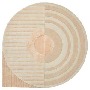 Vloerkleed Fano Girare White BeigeØ200