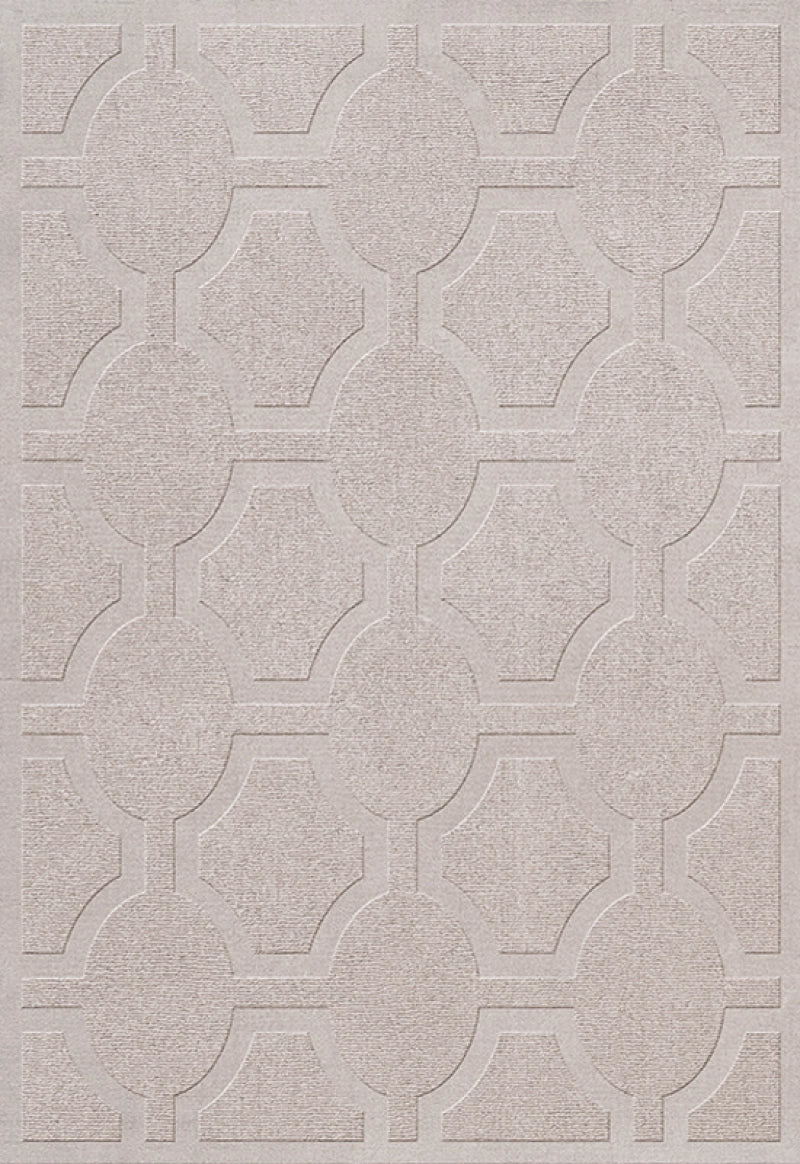 Layered  Vloerkleed Ovals Wool Rug Oatmeal -