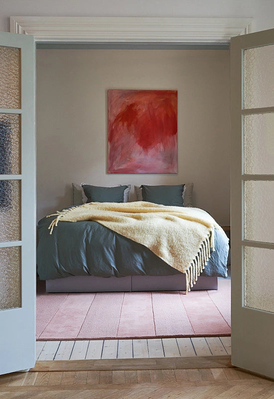 Layered  Vloerkleed Stripe Grande Wool Rug Coral - 180x270 cm