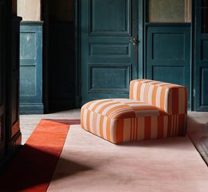 Layered  Vloerkleed Teklan Box Wool Rug Corals -