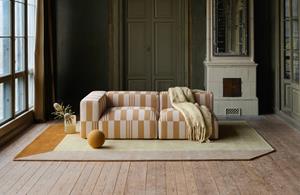 Layered  Vloerkleed Teklan Box Wool Rug Yellows -