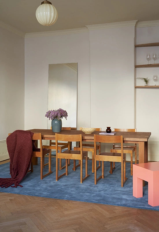 Layered  Vloerkleed Classic Solid Wool Rug Cornflower Blue - 180x270 cm