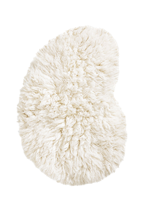 Layered  Vloerkleed Residue Shaggy Wool Rug Bone White - 180x270 cm